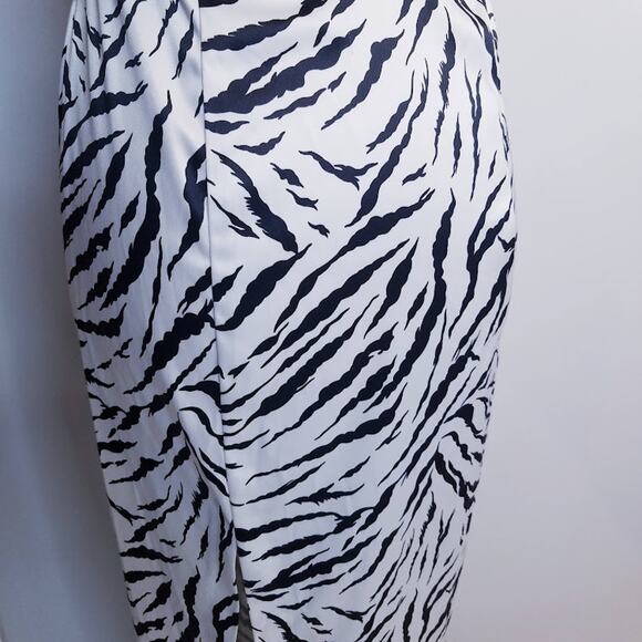 Gunne Sax strapless maxi dress gown size 3 black and white - Picture 4 of 7